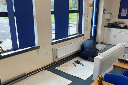 Heating upgrade project at a Norfolk School